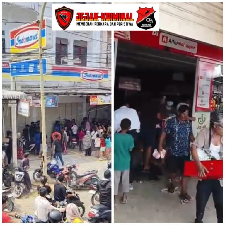 Indomaret & Alfamidy Kota Sibolga Dijarah Masyarakat