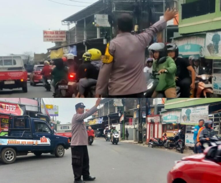 Giat Rutin Yang Di Lakukan Polsek Samarang, Gelar Pengaturan Lalu Lintas Sore Hari