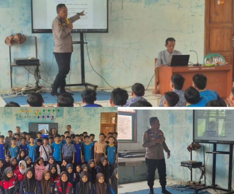 Polsek Cikelet Sosialisasi SPMB SMA Kemala Taruna Bhayangkara Di SMPN 3 Cikelet