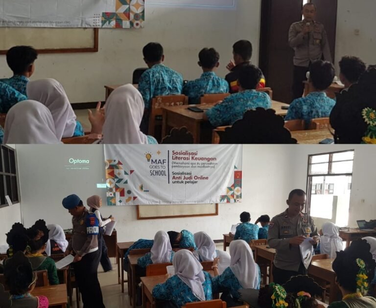 Kapolsek Samarang AKP Hilman Nugraha.,S.H. Sosialisasikan Bahaya Judi Online di SMU 17 Garut