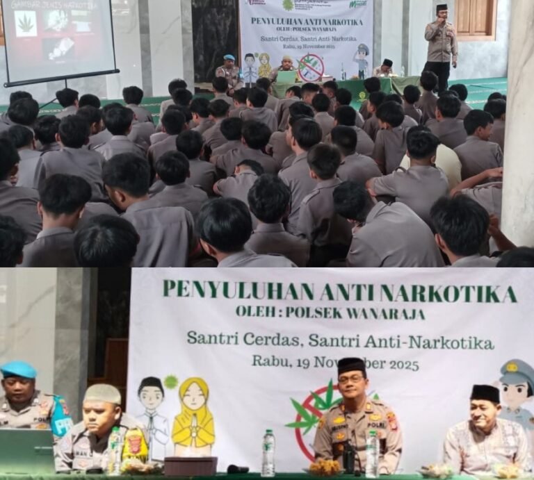 Kapolsek Wanaraja Beri Penyuluhan Bahaya Narkoba kepada Ratusan Santri MTs Persis Kudang
