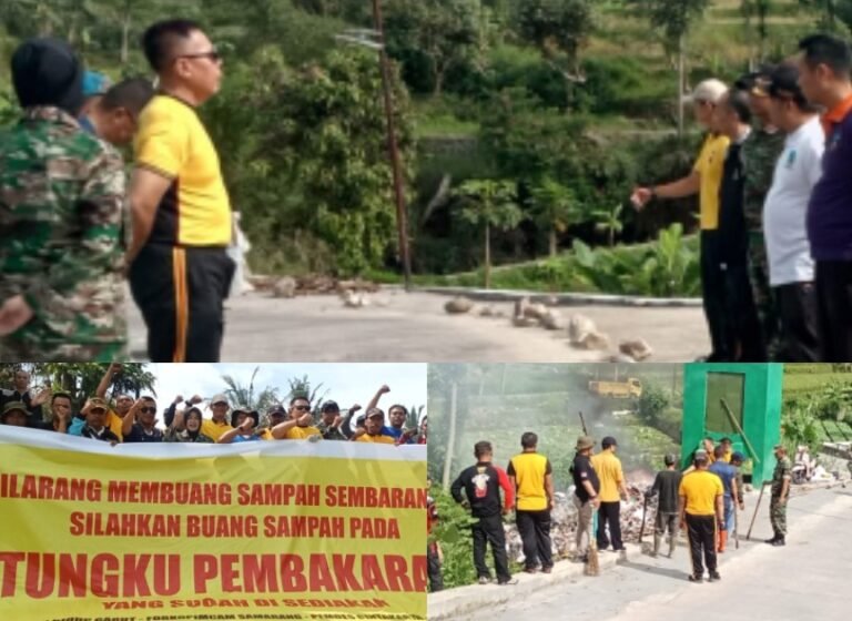 Polsek Samarang Giat Jumat Bersih (Jumsih) di Kampung Saradan Desa Cintakarya Kec Samarang.