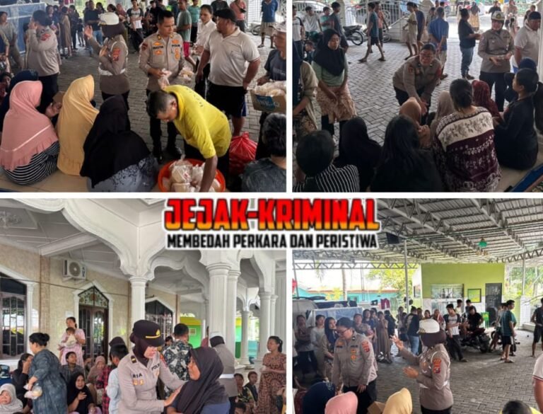 Polwan Polres Langkat Gelar Trauma Healing bagi Korban Banjir di Desa Pantai Gemi