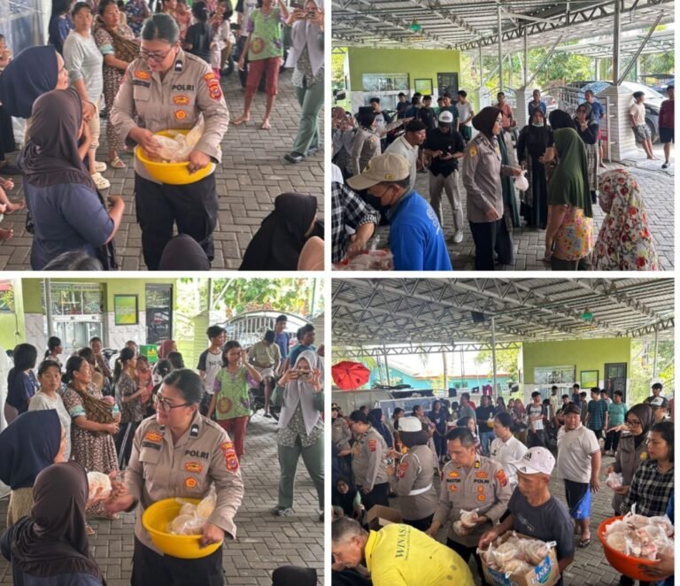 Polwan Polres Langkat Gelar Trauma Healing bagi Korban Banjir di Desa Pantai Gemi
