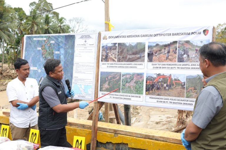 Bareskrim Polri Selidiki Asal Usul Gelondongan Kayu yang Hanyut dan Tutup Aliran Sungai di Anggoli-Garoga Sumut