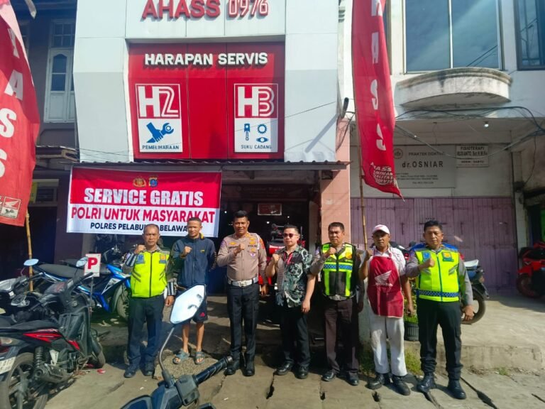 Polres Pelabuhan Belawan Berikan Servis Motor Gratis untuk Warga Terdampak Banjir