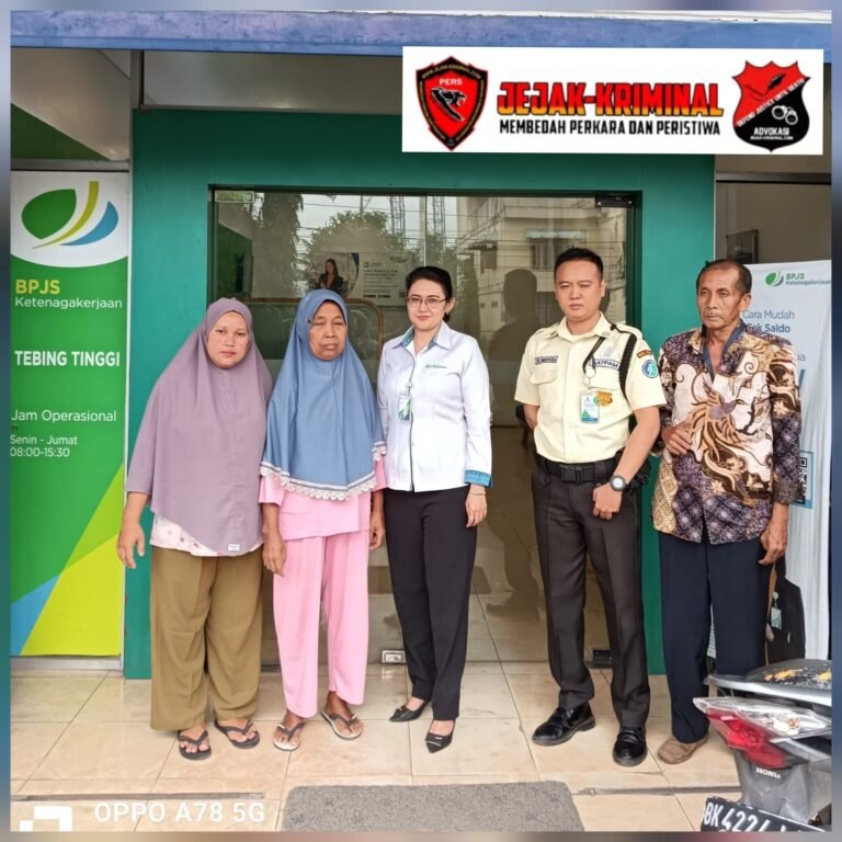 BPJS Tenaga Kerja & Pemko Tebingtinggi Fasilitasi Klaim Santunan Kematian Anggota Penggali Kubur