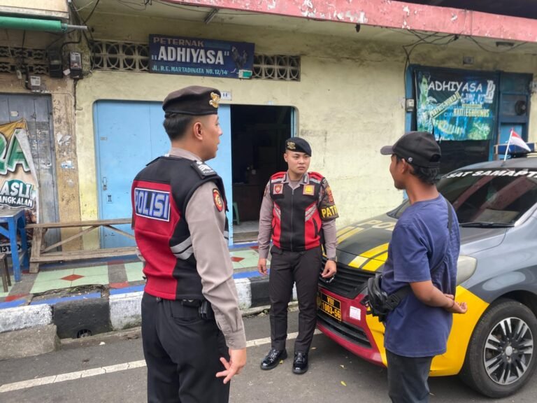 Cipkon Aksi Premanisme di Ruang Publik, Polres Ciamis Patroli ke Kawasan Jalanan Pusat Kota