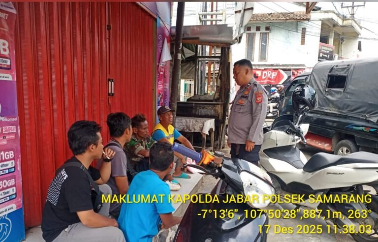Polsek Samarang Lakukan Sosialisasikan Maklumat Kapolda Jabar, Terkait Premanisme Balapan Liar dan Geng Motor