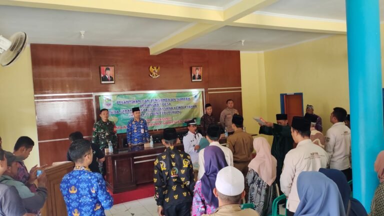 Polsek Kawali Amankan Pelantikan Perangkat Desa Mulyasari, Wujud Dukungan Polri terhadap Stabilitas Pemerintahan Desa