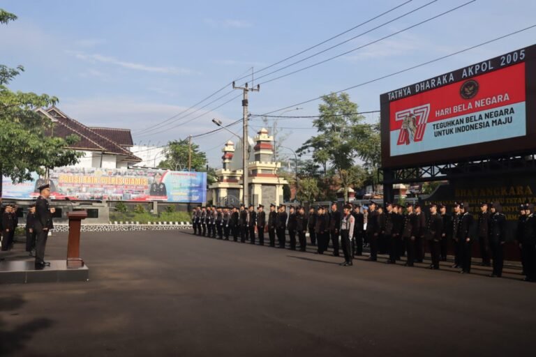 Hari Bela Negara ke-77, AKBP H. Hidayatullah Pimpin Upacara di Tingkat Polres Ciamis