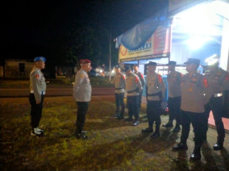 Ops Lilin Lodaya 2025, Kapos Awasi Apel Malam di Pos Pelayanan Cihaurbeuti