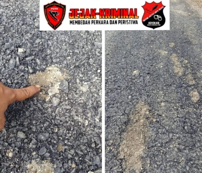 Proyek Pengaspalan Hotmix Dinas PUPR Kota Tebingtinggi Asal Jadi, Masyarakat Kelurahan Persiakan Mengeluh