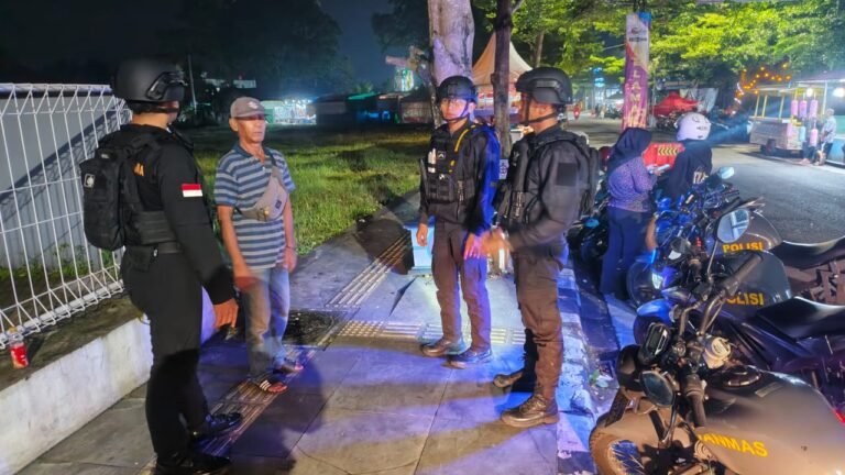 Cipkon Libur Nataru, Satgas Preventif Ops Lilin Lodaya Patroli di Kawasan Jalan Koperasi Ciamis