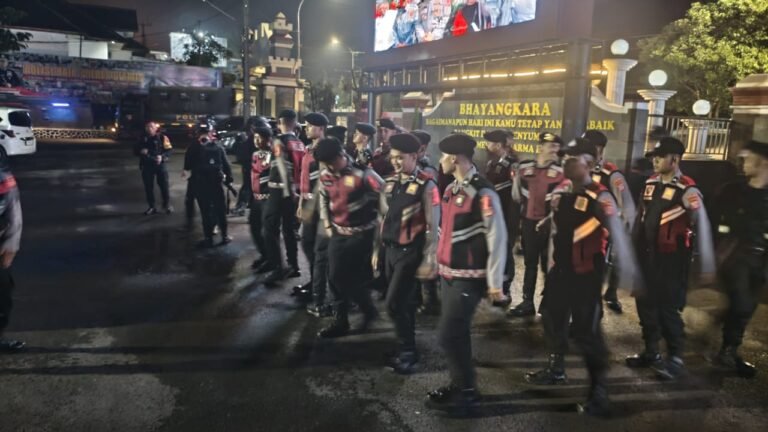 Cipkon Libur Nataru, Satgas Preventif Ops Lilin Lodaya Patroli di Kawasan Jalan Yos Sudarso Ciamis