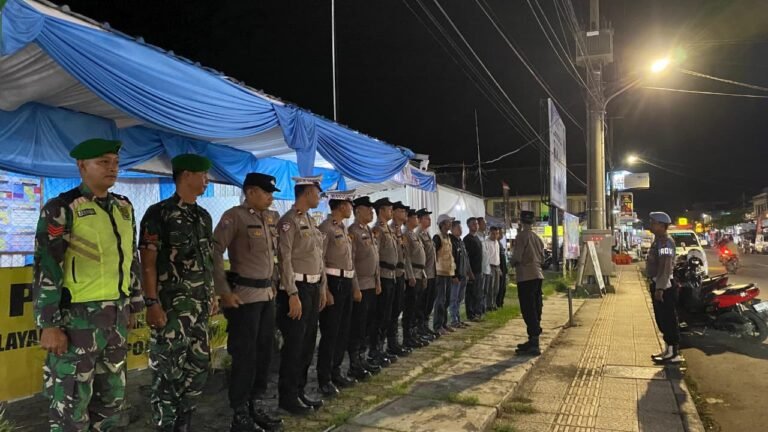 Cek Kesiapan Ops Lilin Lodaya 2025, Personel Pos Yan Banjarsari Lakukan Apel Malam