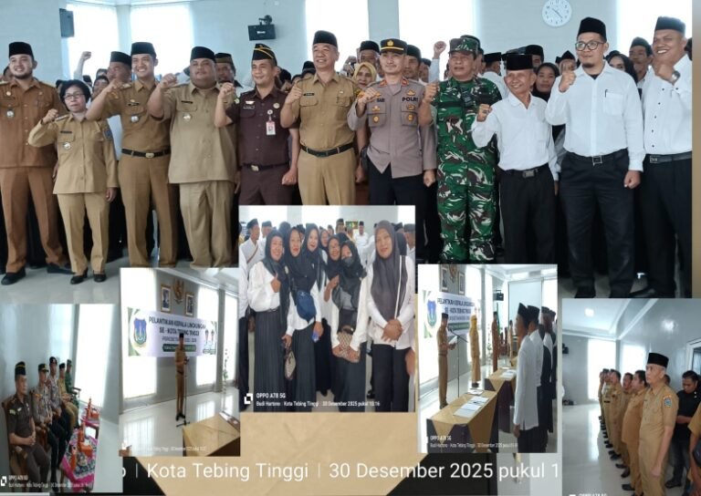 Camat Bajenis Kota Tebingtinggi Lantik 34 Kepala Lingkungan Dari 7 Kelurahan