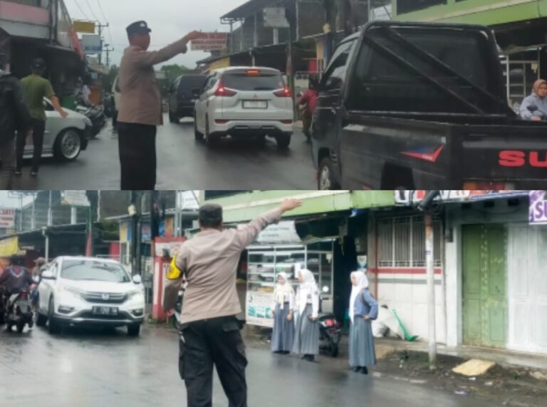 Secara Rutin Polsek Samarang Lakukan Pengaturan Lalu Lintas Sore Hari