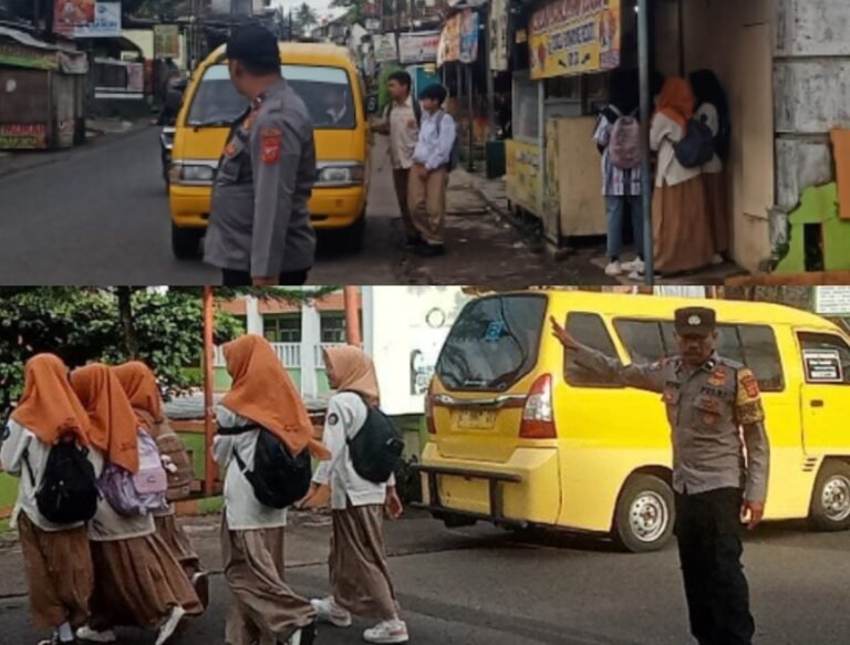 Polsek Samarang Bersama Personil Giat Lakukan Pengaturan Lalu Lintas Di Jam Rawan Pagi