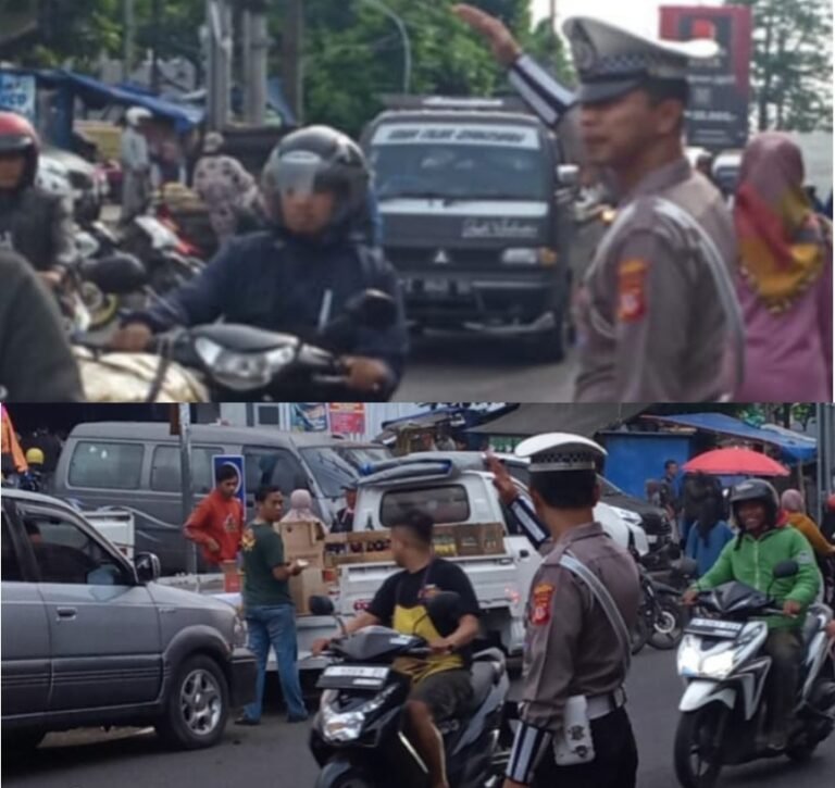 Beri Rasa Aman, Polsek Samarang Melakukan Giat Pengaturan Lalu Lintas Pagi