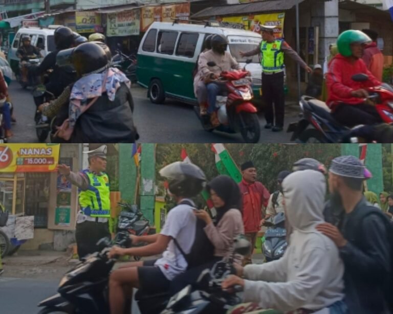 Beri Rasa Aman Bagi Masyarakat, Polsek Samarang Lakukan Pengaturan Lalu Lintas