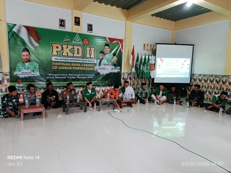 Polsek Lakbok Polres Ciamis Berikan Pembinaan ke Peserta PKD Gerakan Pemuda Ansor