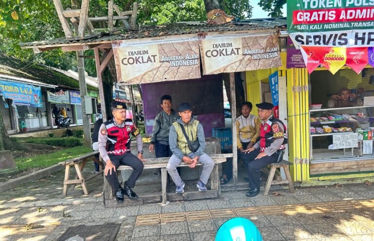 Jaga Harkamtibmas, Sat Samapta Polres Ciamis Koorkom ke Pangkalan Ojeg Pasar Subuh