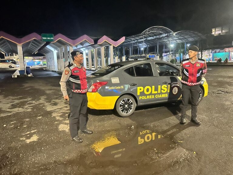 Samapta Polres Ciamis Patroli ke Terminal Ciamis Antisipasi Balapan Liar dan Premanisme
