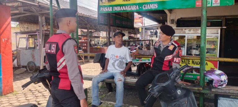 Cipkon Aksi Premanisme di Ruang Publik, Polres Ciamis Patroli Dialogis Datangi Opang Imbanagara