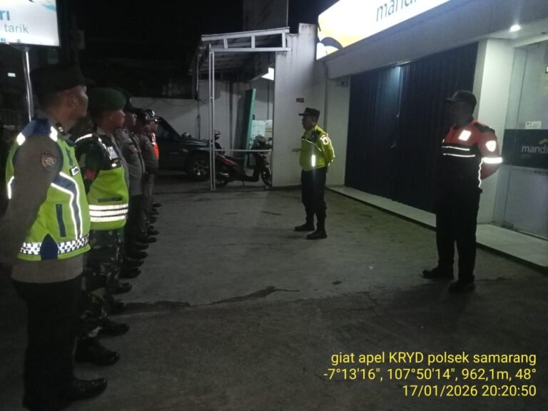 Polsek Samarang AKP Hilman Nugraha.,S.H. Pimpin Apel Gabungan, Sekaligus Patroli Cipkon