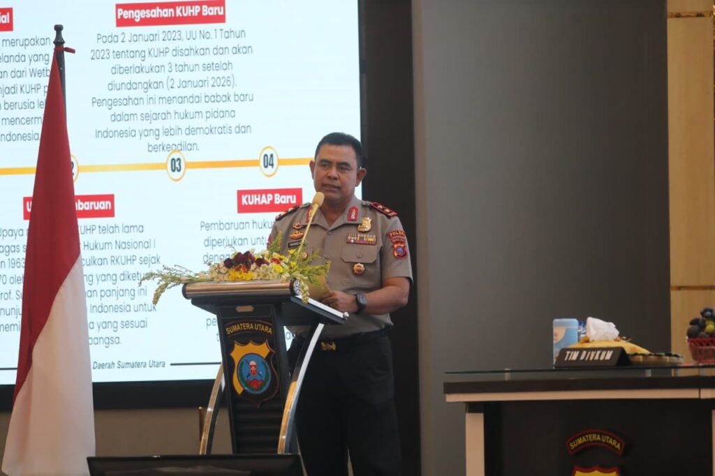 Kapolda Sumut Tekankan Transformasi Paradigma Penegakan Hukum melalui Sosialisasi KUHP dan KUHAP Baru