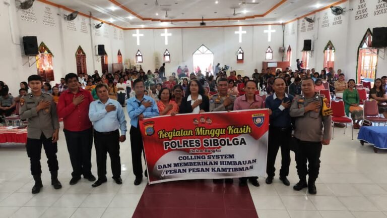 Polres Sibolga Gelar Minggu Kasih di GKII Sibolga, Sampaikan Pesan Kamtibmas kepada Jemaat