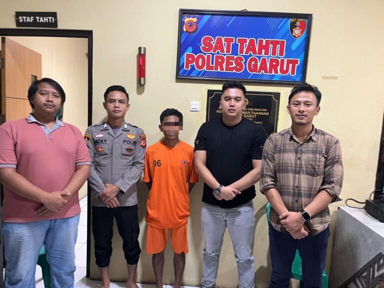 Sat Reskrim Polres Garut Amankan Pelaku Penganiayaan Menggunakan Golok di Singajaya