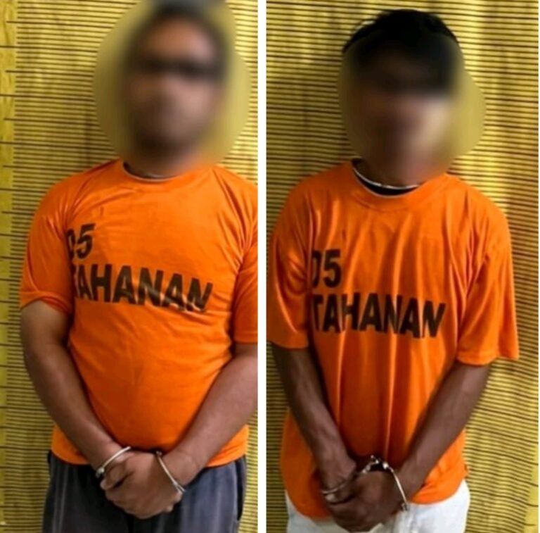 Meresahkan Dikampung Sendiri, Dua Pria Digelangang Ke Polres Binjai
