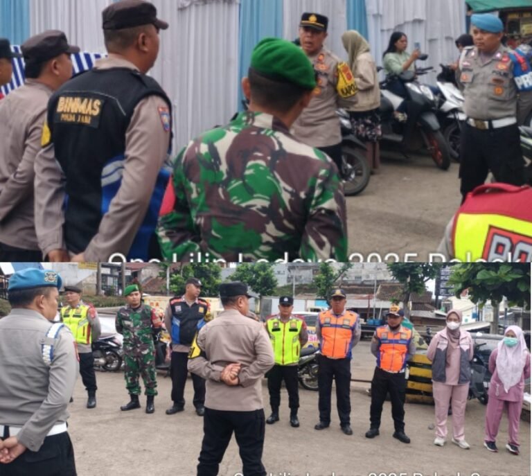 Apel Pagi Pengecekan Personel Pam Ops Lilin Lodaya 2025 dan Tahun Baru 2026 di Wilayah Polsek Samarang.