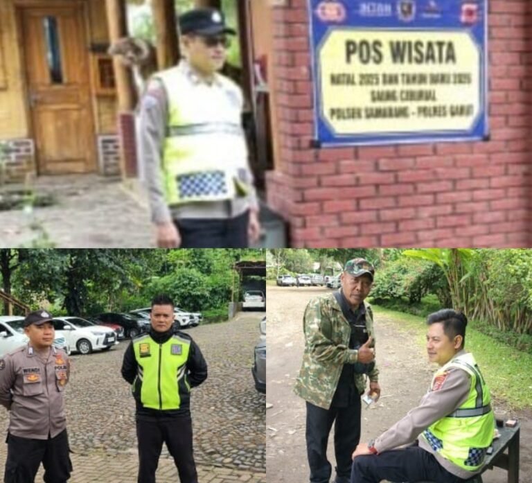 Polsek Samarang Giat Pengamanan dan Patroli Pos Wisata dalam Rangka Operasi Lilin Lodaya 2025 Pos Pam Samarang