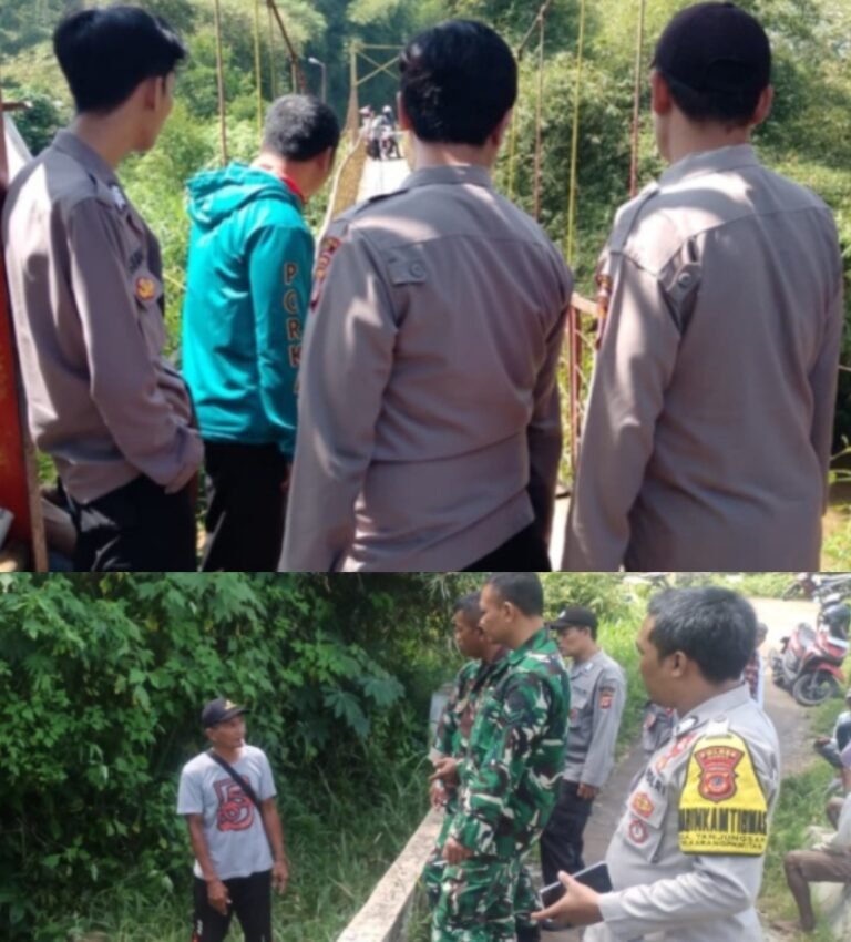 Polsek Karangpawitan Lakukan Pencarian Korban Hanyut di Sungai Cimanuk