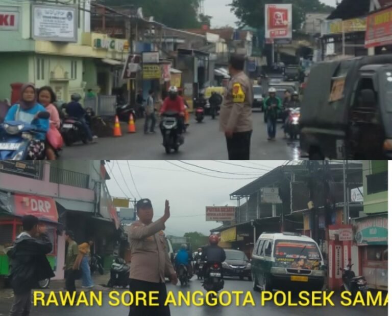 Giat Pengaturan Lalu Lintas Sore Hari, Di Wilayah Hukum Polsek Samarang