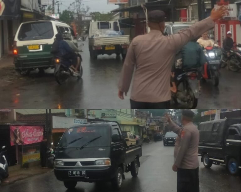 Anggota Polsek Samarang Lakukan Pengaturan Lalu Lintas di Jam Rawan Sore Hari