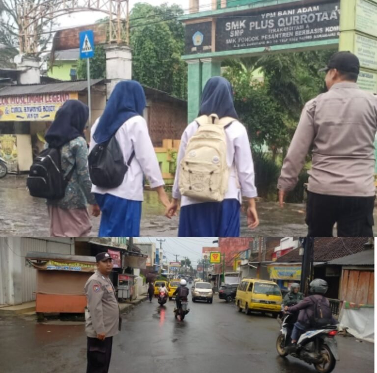 Giat Lakukan Pengaturan Lalu Lintas Pagi, Di Wilayah Hukum Polsek Samarang