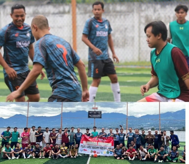 Bangun Keakraban Lewat Lapangan Hijau, Polres Garut dan BEM Garut Gelar Fun Game Mini Soccer