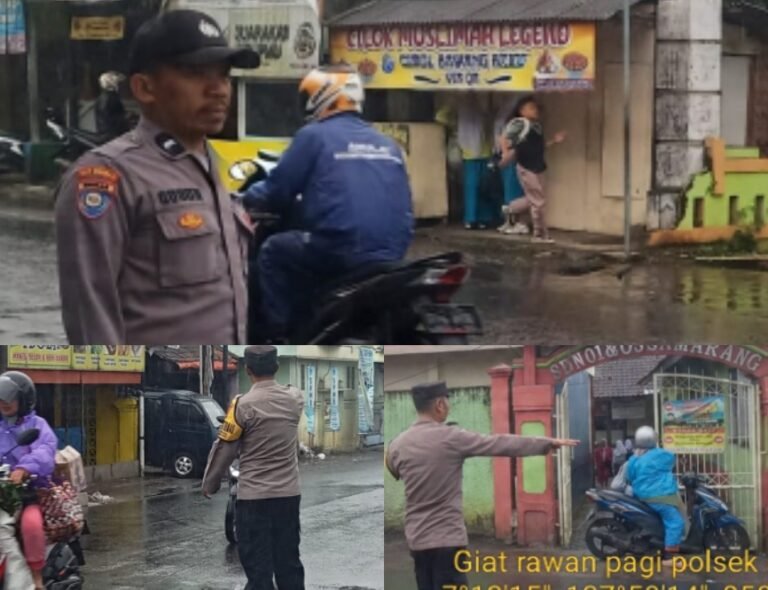 Berikan Kenyamanan Kepada Pengguna Jalan, Polsek Samarang Lakukan Pengaturan Lalin Pagi