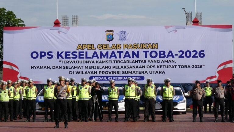 Polda Sumut Gelar Apel Operasi Keselamatan Toba 2026, Tekankan Lalu Lintas Aman dan Humanis