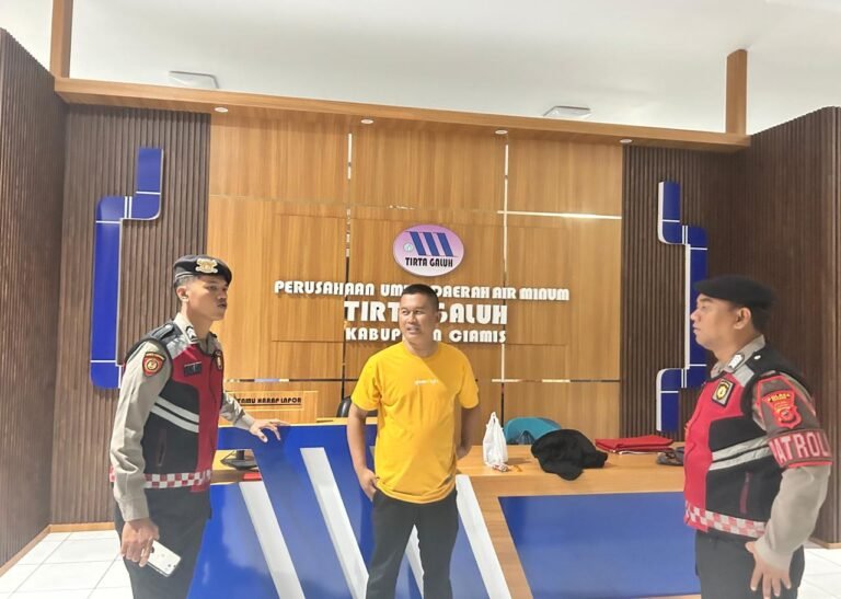 Humanis, Sat Samapta Polres Ciamis Patroli Dialogis ke Kantor PDAM Tirta Galuh Ciamis