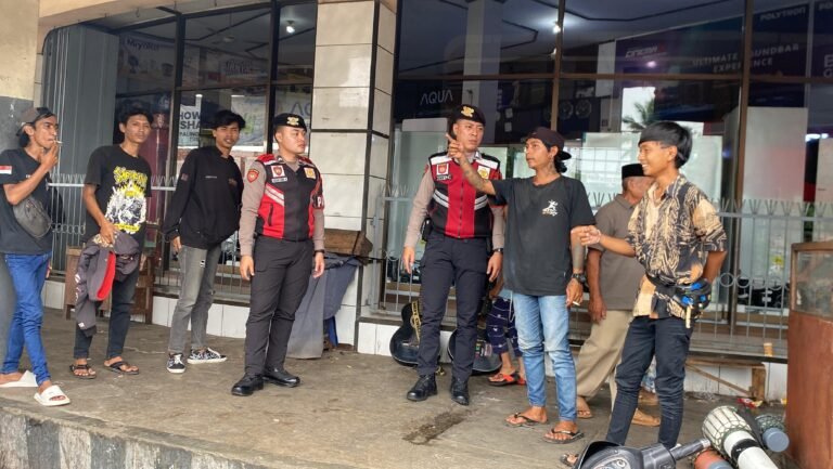 Cipkon Aksi Premanisme di Ruang Publik, Polres Ciamis Patroli ke Ruko Pasar Manis Ciamis