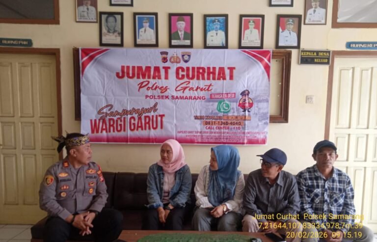 Gelar Jum’at Curhat Polsek Samarang Bersama Kepala Desa Sukakarya Dan Aparatur Desa