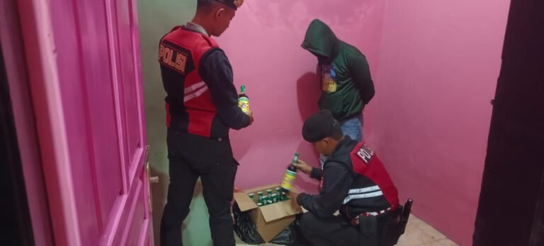 Ops Pekat, Samapta Polres Ciamis Tangkap Pengedar Miras di Wilayah Ciamis Saat Ramadan