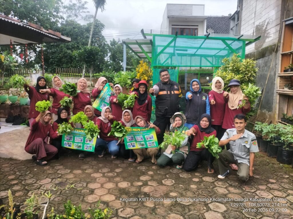 Polsek Cisaga Polres Ciamis Ajak KWT Puspa Laras Manfaatkan Lahan Jadi Produktif