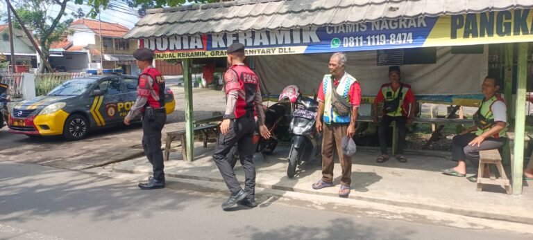 Jaga Harkamtibmas, Sat Samapta Polres Ciamis Datang ke Pangkalan Ojeg Bangsawit Ciamis