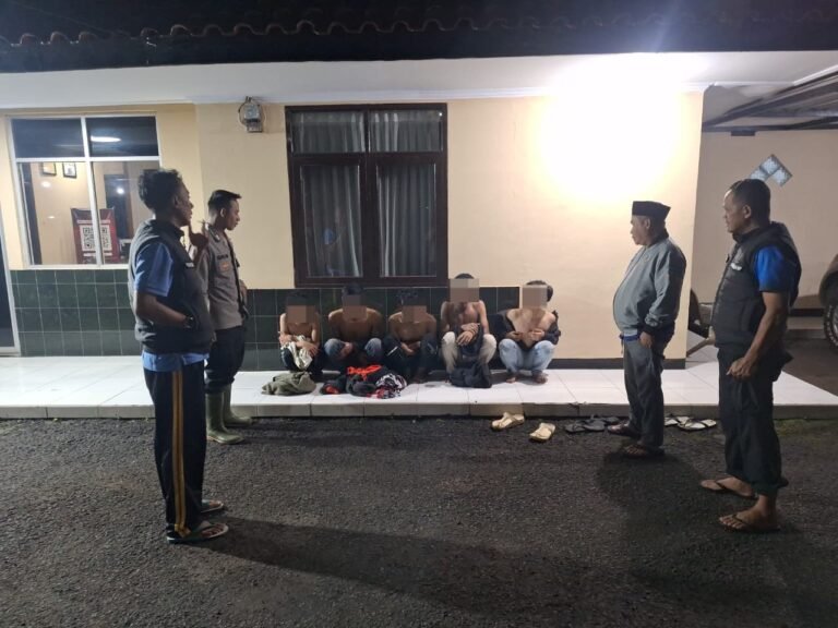 Polsek Pasirwangi Bubarkan Aksi Balap Liar, Amankan 5 Pelaku dan 12 Motor